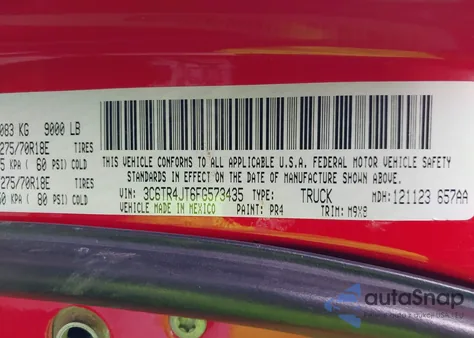 2015 Ram 2500 Slt from USA, damaged, VIN 3C6TR4JT6FG573435